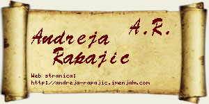 Andreja Rapajić vizit kartica